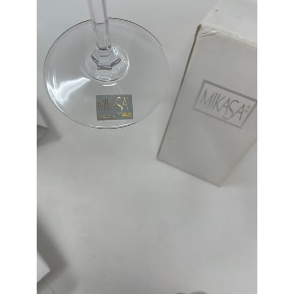 NIB Vintage Pair MIKASA Crystal BOROQUE Candlestick Candle Holders NEW OLD Stock - Picture 6 of 11